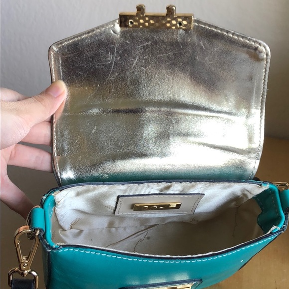 Innue Leather Turquoise Small Crossbody Bag - Picture 4 of 6